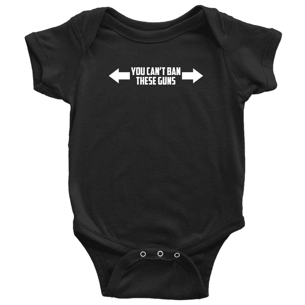 Thumbnail for You Can't Ban These Guns Onesie - Greater Half