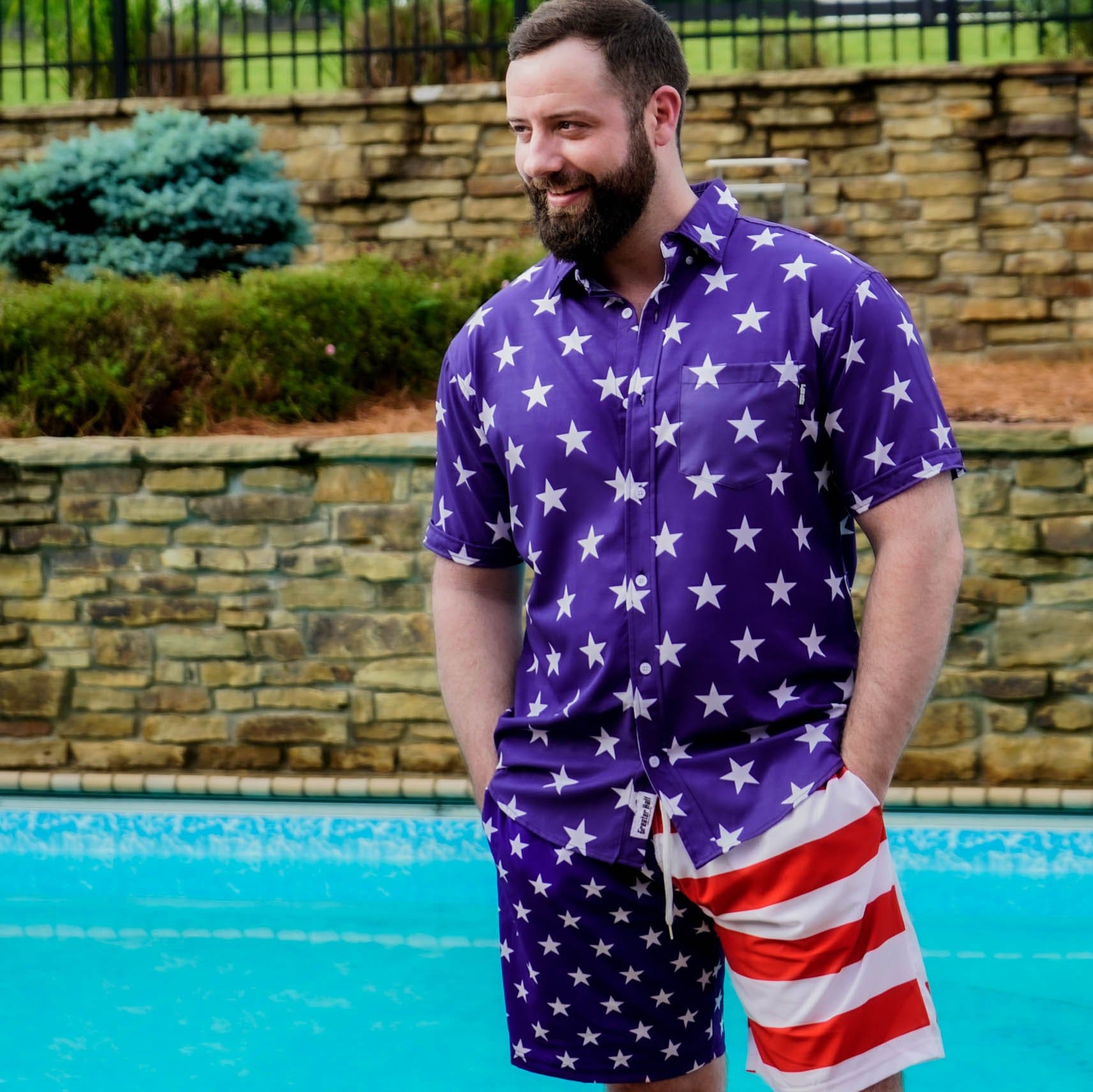 Thumbnail for Star Spangled Button Down - Greater Half