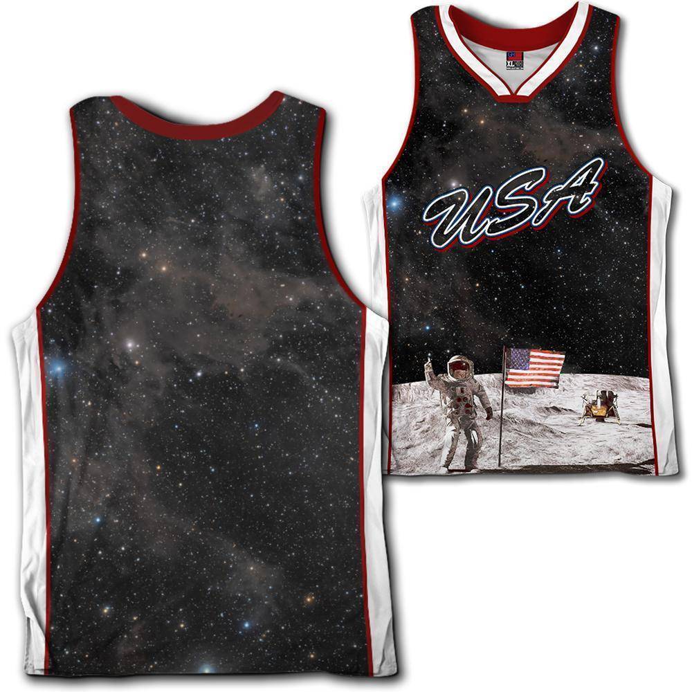 Thumbnail for Custom USA Galaxy Basketball Jersey - Greater Half