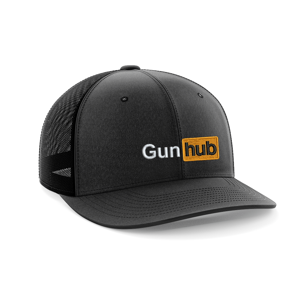 Thumbnail for Gun Hub Embroidered Trucker Hat - Greater Half