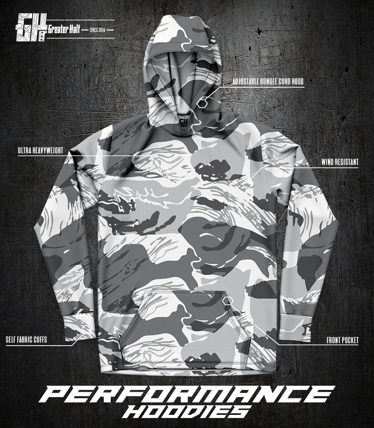 Thumbnail for Legion Camo - Performance Light Hoodie - Greater Half