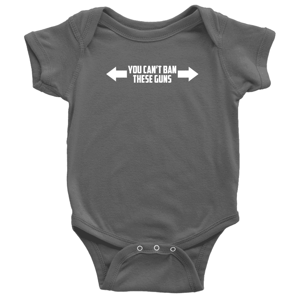 Thumbnail for You Can't Ban These Guns Onesie - Greater Half