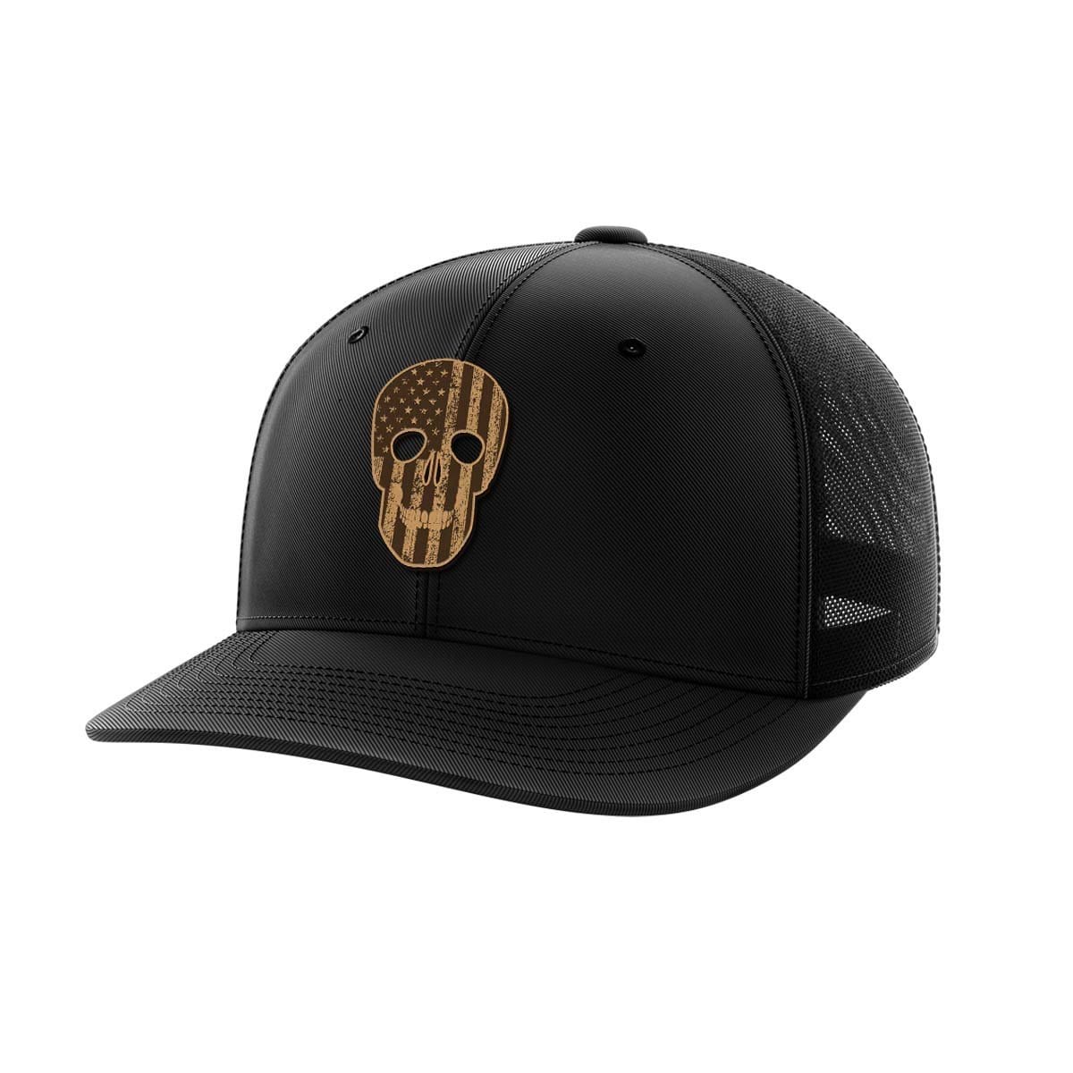 Thumbnail for Skull Flag Leather Patch Hat - Greater Half