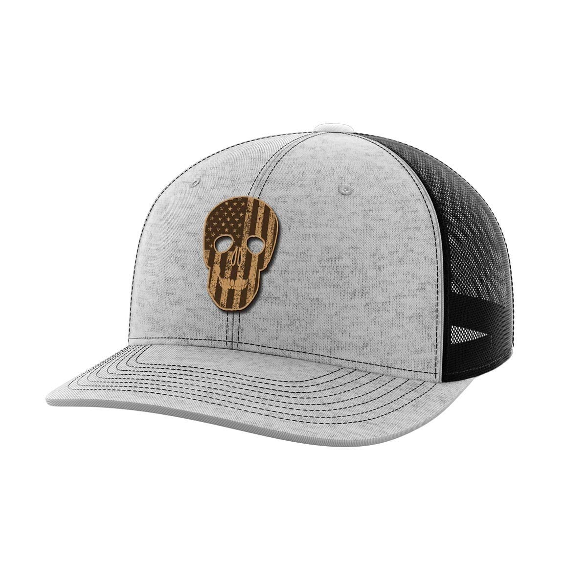 Thumbnail for Skull Flag Leather Patch Hat - Greater Half