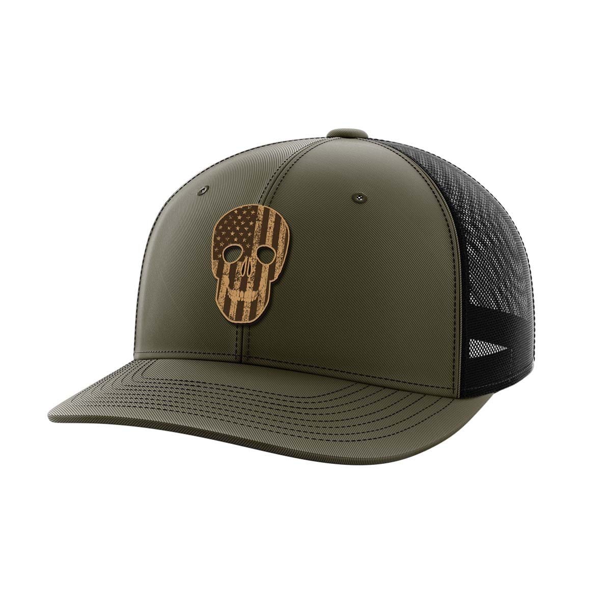 Thumbnail for Skull Flag Leather Patch Hat - Greater Half