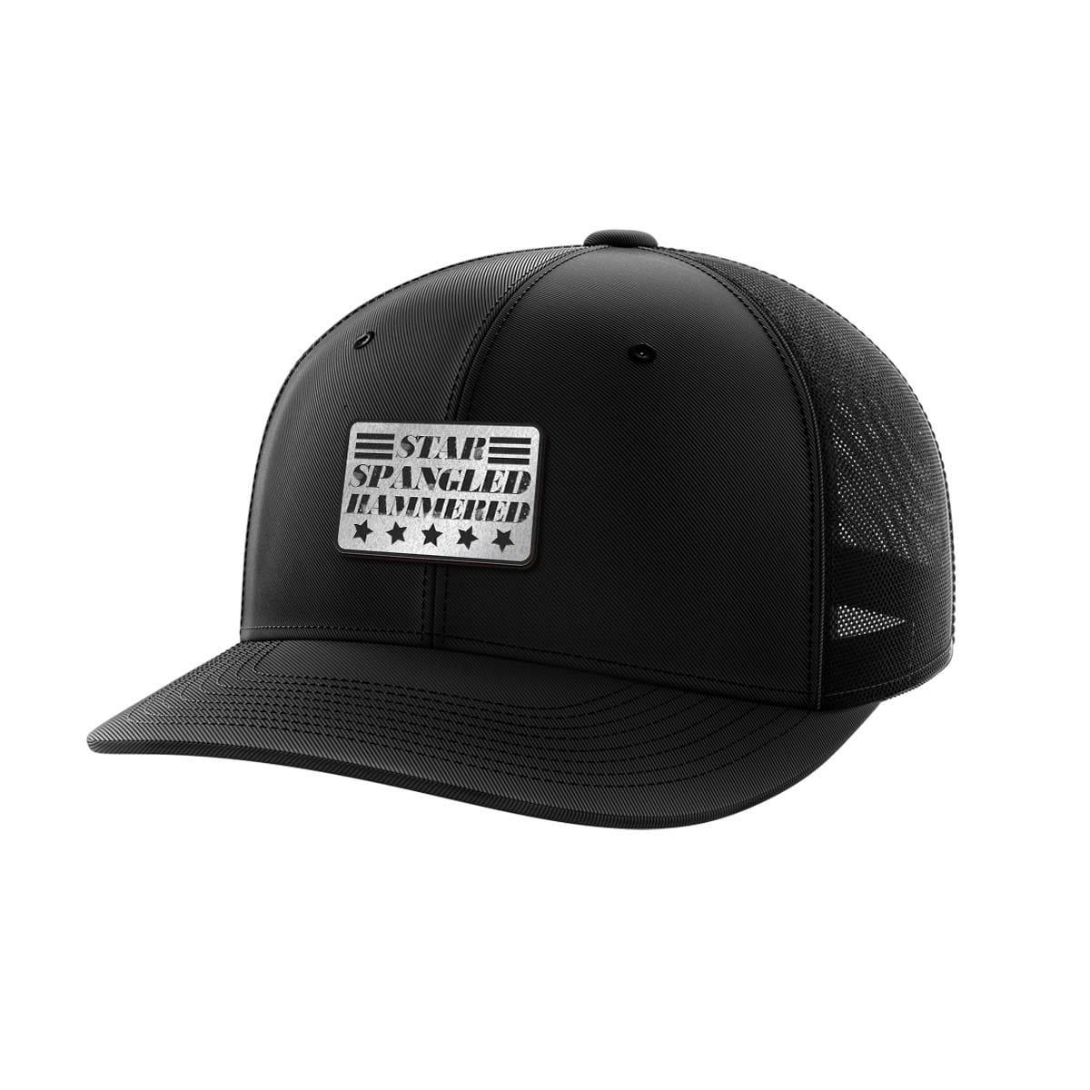 Thumbnail for Star Spangled Hammered Black Patch Hat - Greater Half
