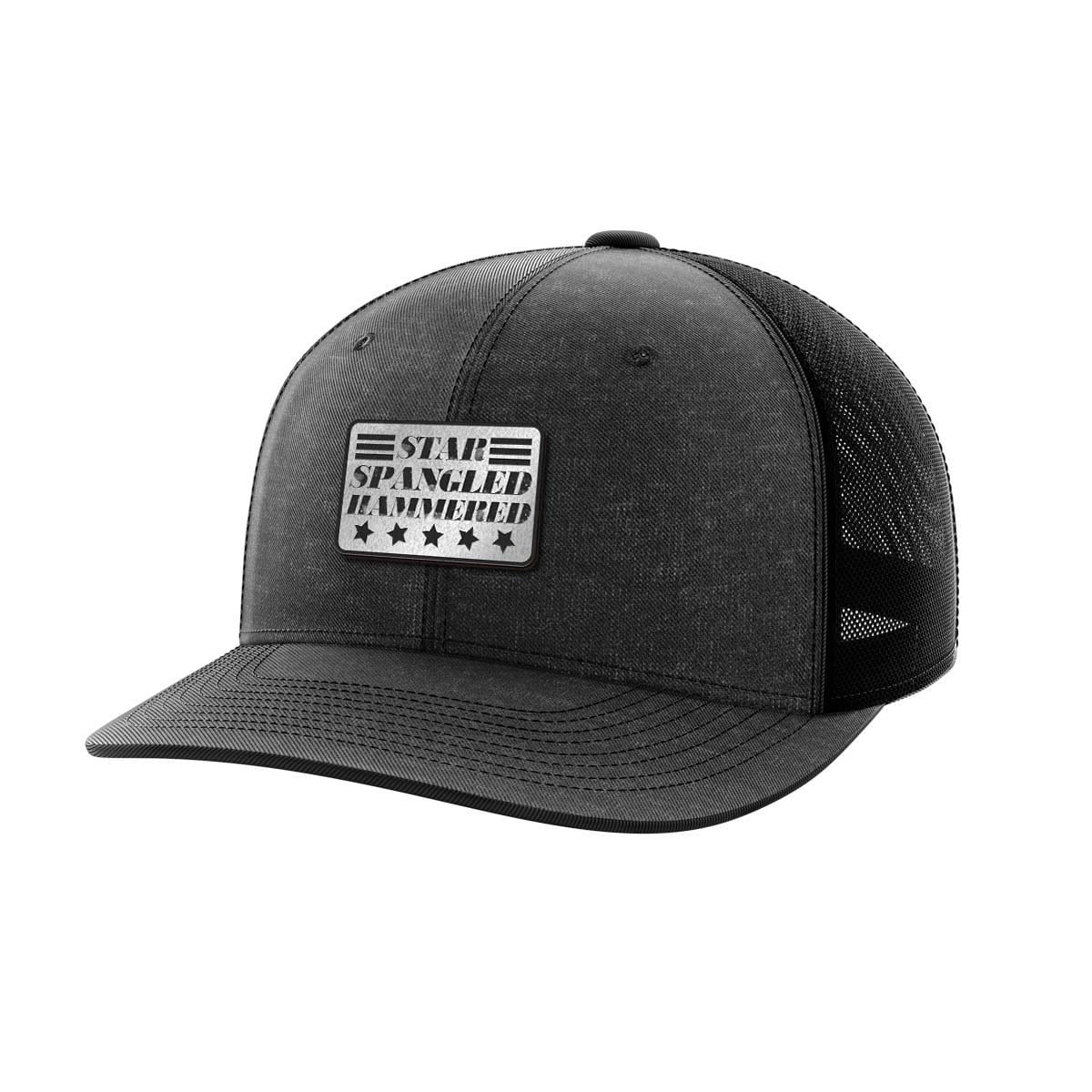 Thumbnail for Star Spangled Hammered Black Patch Hat - Greater Half