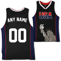 Thumbnail for Custom Black USA Basketball Jersey - Greater Half