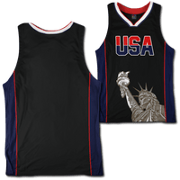 Thumbnail for Custom Black USA Basketball Jersey - Greater Half