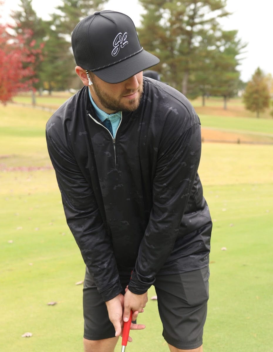 Black Camo Quarter Zip - Greater Half