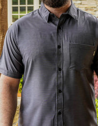 Thumbnail for Dark Heather Button Down - Greater Half