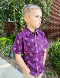 Thumbnail for Halloween Neon Youth Button Down - Greater Half