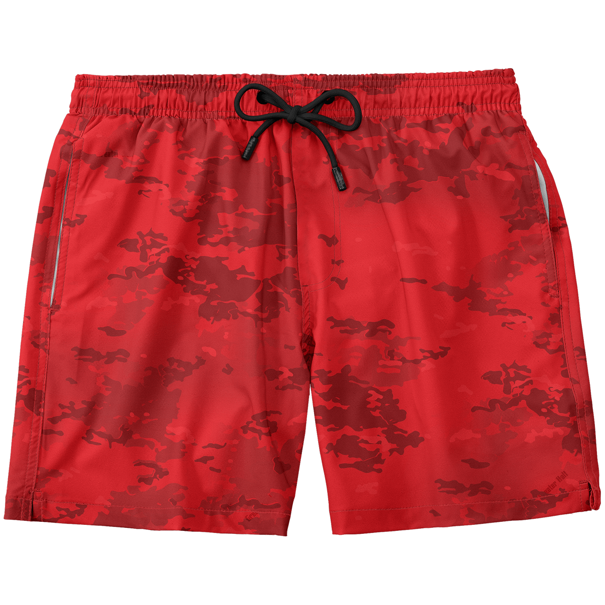 Red Camo Swim Trunks - Greater Half
