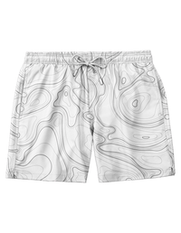 Thumbnail for White Topo Swim Trunks - Greater Half