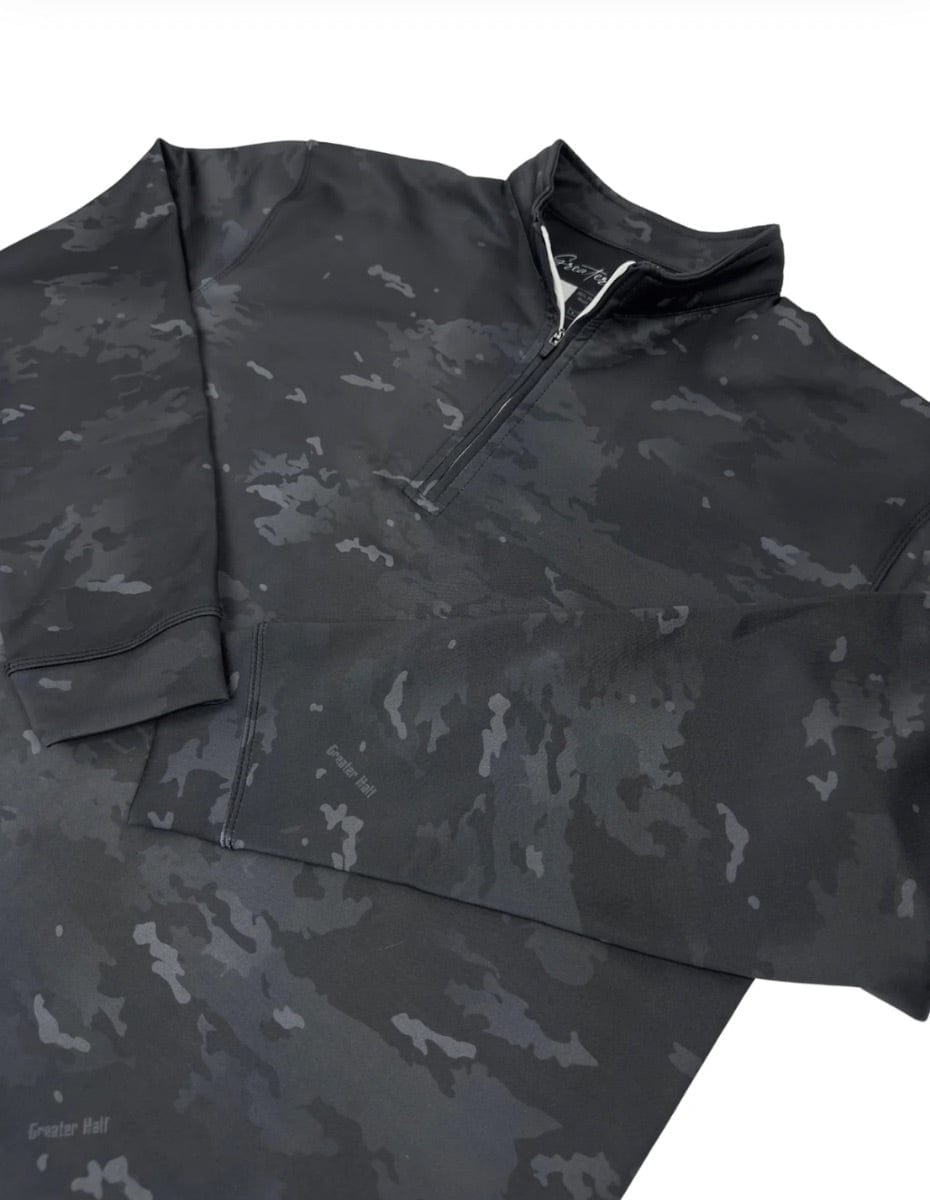 Black Camo Quarter Zip - Greater Half