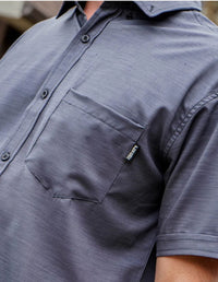Thumbnail for Dark Heather Button Down - Greater Half