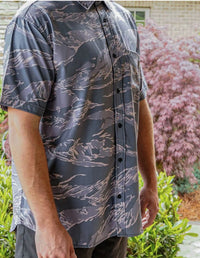 Thumbnail for Tiger Camo Button Down - Greater Half