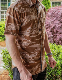 Thumbnail for Desert Tiger Camo Button Down - Greater Half
