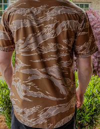 Thumbnail for Desert Tiger Camo Button Down - Greater Half