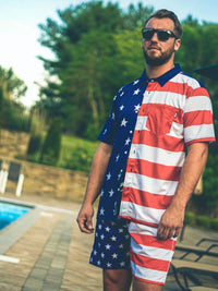 Thumbnail for American Flag Swim Trunks - Greater Half