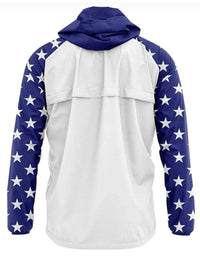 Thumbnail for USA Flag - Rain Jacket Rain Jacket Greater Half