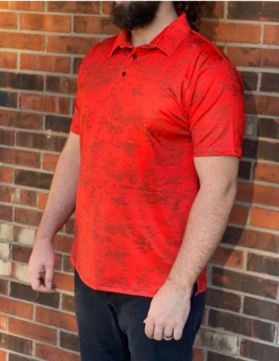 Red Camo Polo Golf Polo Greater Half