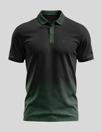 Thumbnail for Gradient Topo Golf Polo Greater Half S Forest Green