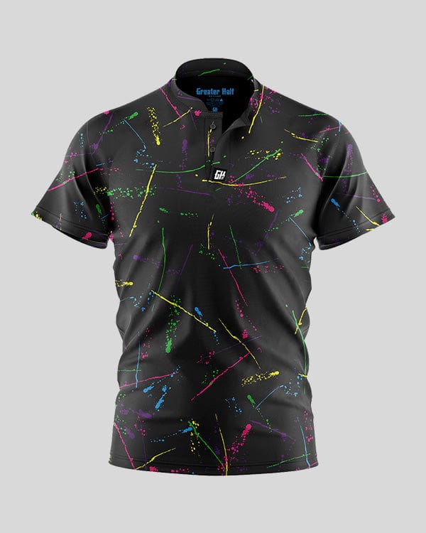 Ink Drip Henley Polo Henley Polo Greater Half S