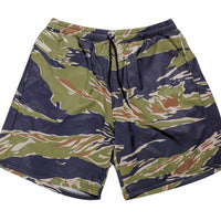 Thumbnail for Jungle Tiger Camo Swim Trunks - Greater Half