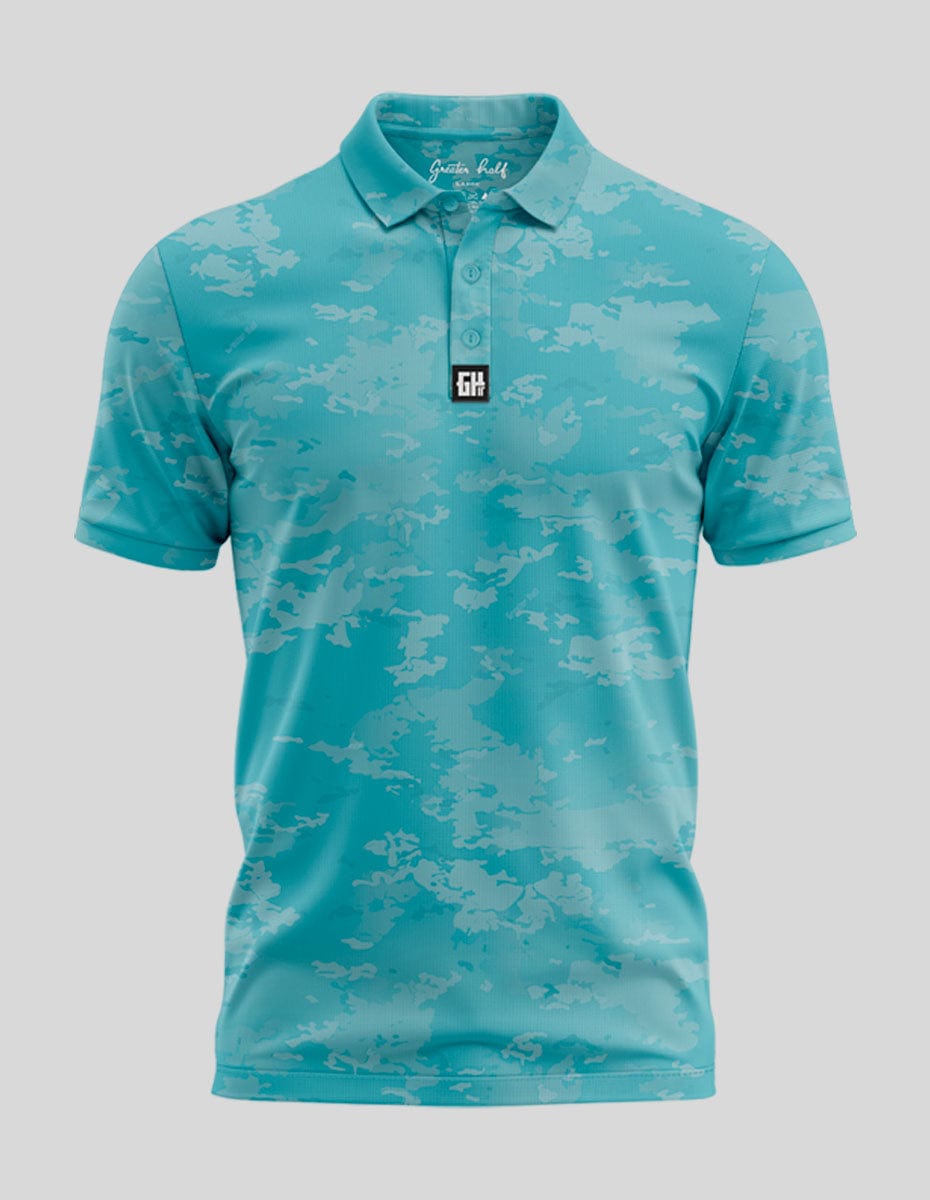 Grey Camo Polo Golf Polo Greater Half S Light Blue