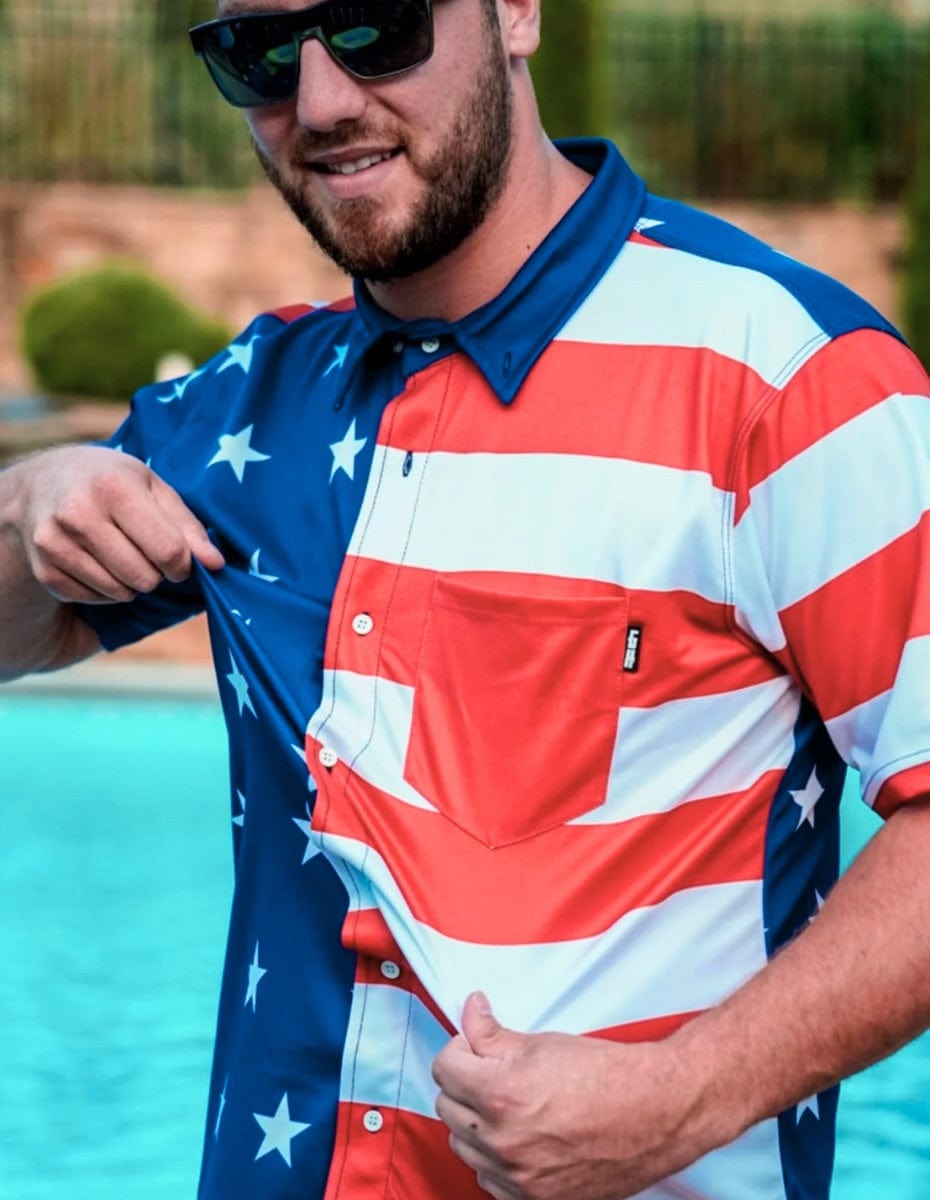 American Flag Button Down Button Down Greater Half