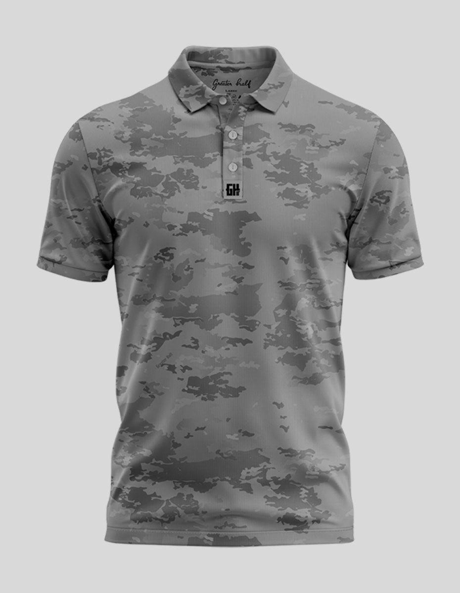 Grey Camo Polo Golf Polo Greater Half S Grey