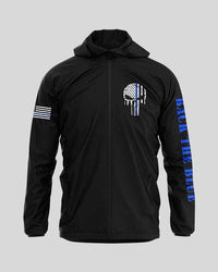 Thumbnail for Thin Blue Line - Rain Jacket Rain Jacket Greater Half S