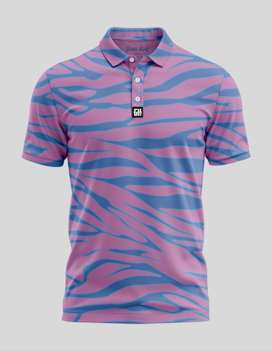 Trippin Zebra Polo Golf Polo Greater Half S