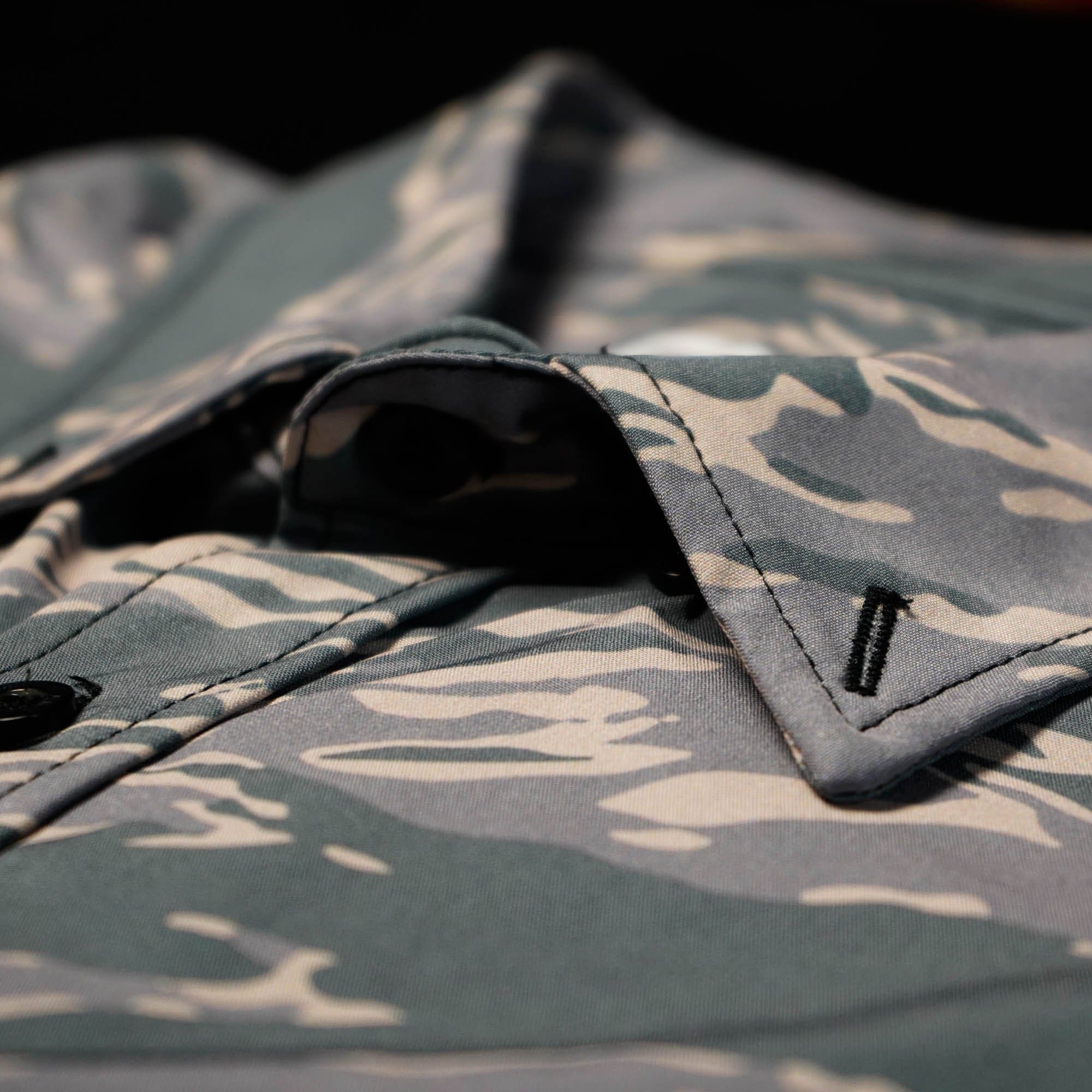 Thumbnail for Tiger Camo Button Down - Greater Half