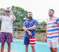Thumbnail for White Topo Swim Trunks - Greater Half