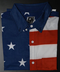 Thumbnail for American Flag Button Down - Greater Half