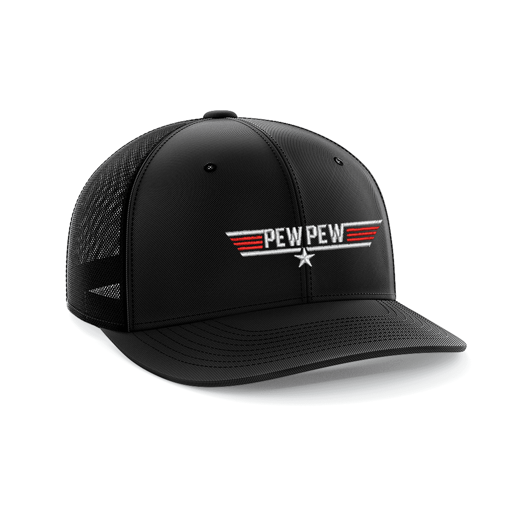 Thumbnail for Pew Pew Embroidered Trucker Hat - Greater Half