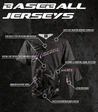 Thumbnail for Custom Team America Baseball Jersey - Greater Half