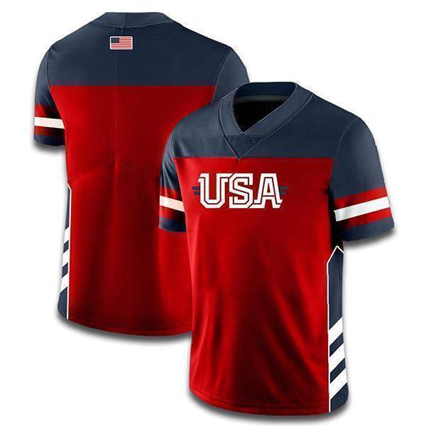 Thumbnail for Custom USA Football Jersey (Navy) - Greater Half