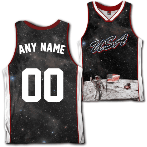 Custom USA Galaxy Basketball Jersey - Greater Half