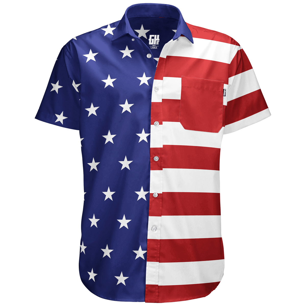 Thumbnail for American Flag Button Down - Greater Half