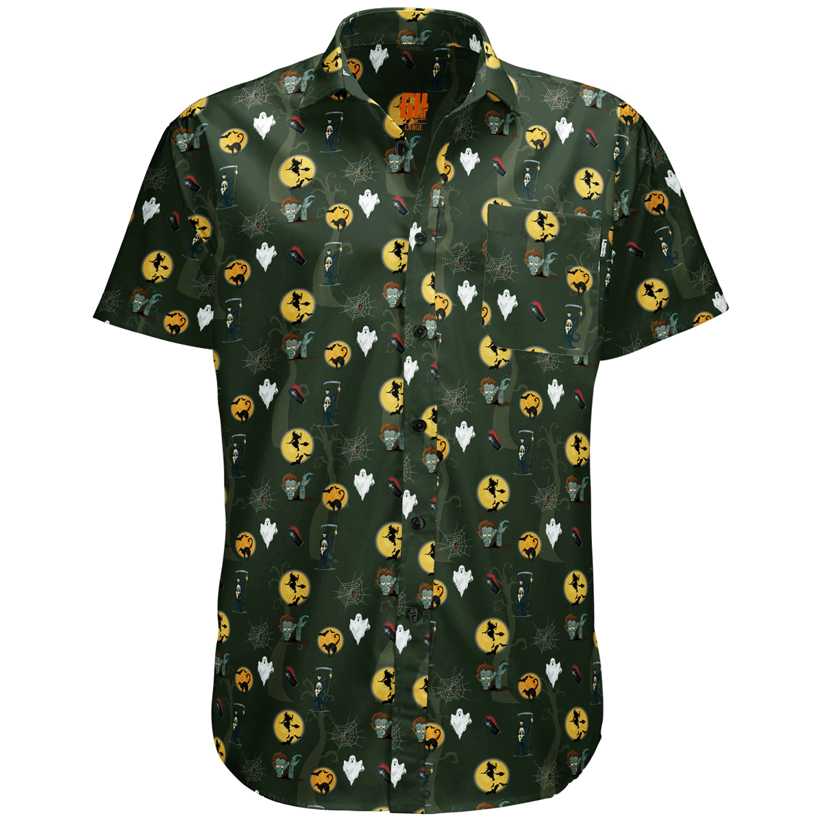 Thumbnail for Halloween Green Button Down - Greater Half
