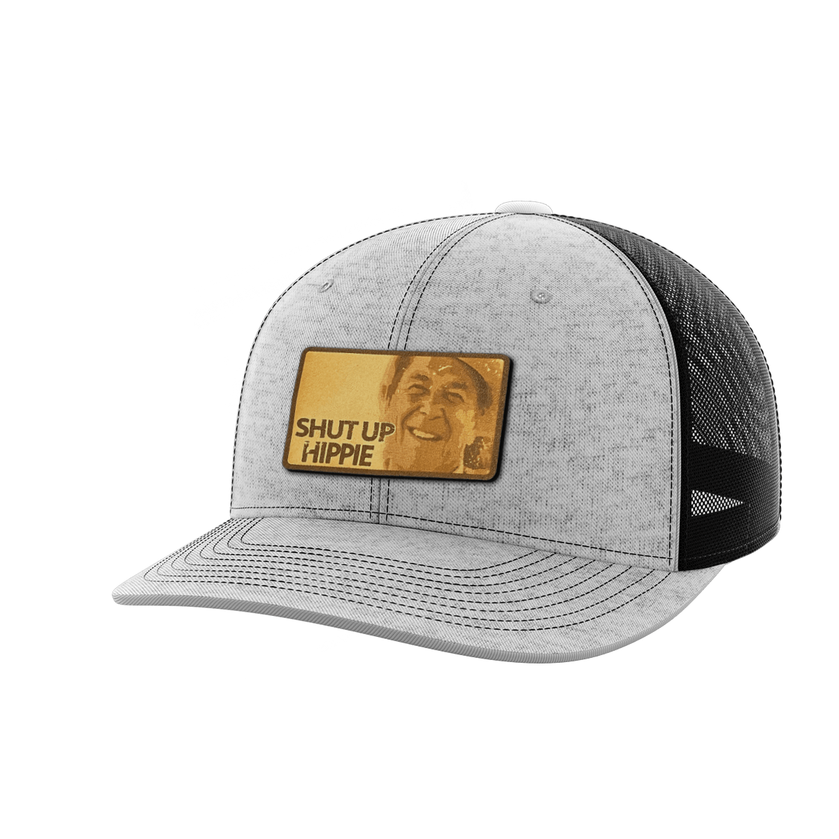 Shut Up Hippie Leather Patch Hat - Greater Half