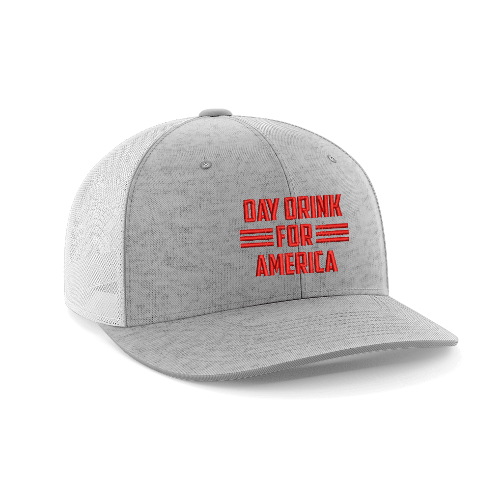 Thumbnail for Day Drink For America Embroidered Trucker Hat - Greater Half