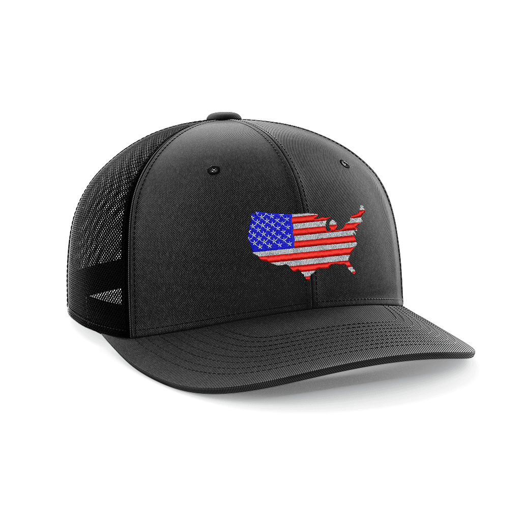 Thumbnail for USA Flag Embroidered Trucker Hat - Greater Half