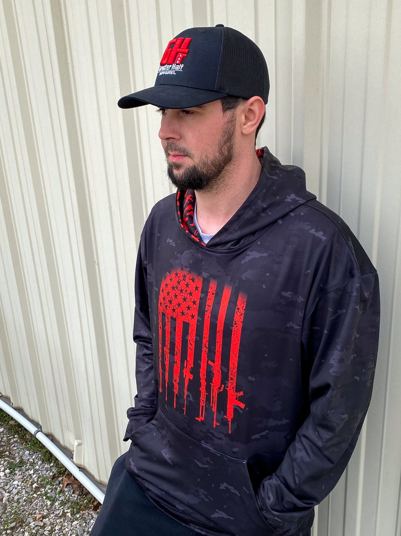 Gunflag (Legion Camo)  - Apex Hoodie - Greater Half