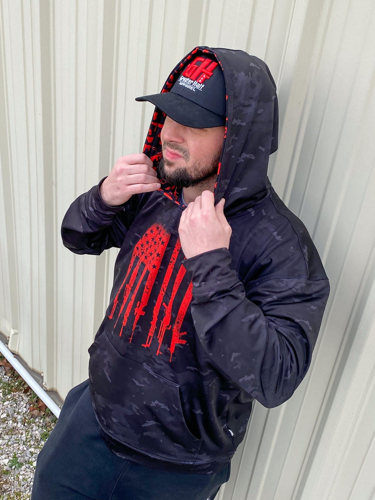 Gunflag (Legion Camo)  - Apex Hoodie - Greater Half