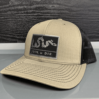 Thumbnail for Join Or Die Flag Black Patch Hat - Greater Half