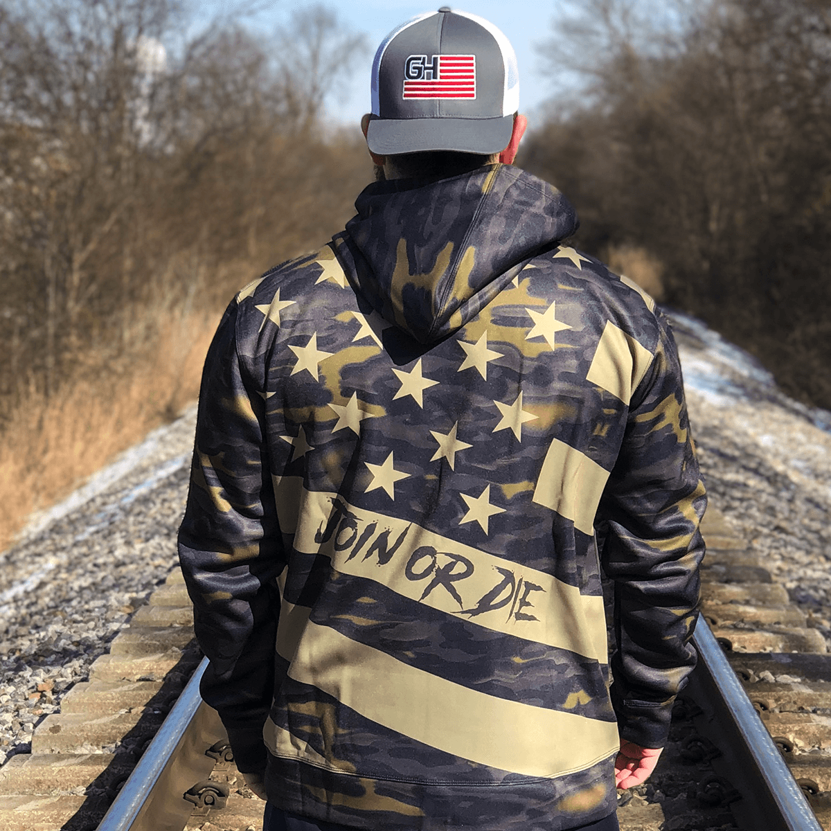 Join or Die Gold Camo - Tundra Hoodie - Greater Half